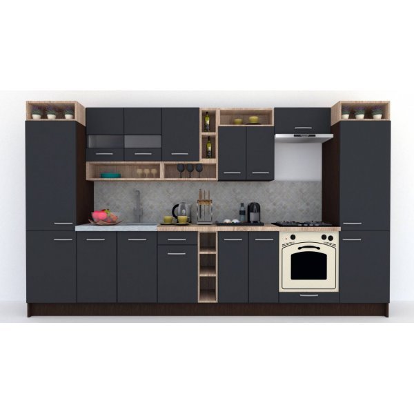 Bucatarie COSSY NEW 360 Wenge / Decor 0164