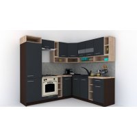 Bucatarie de Colt COSSY NEW DR. 200-230, Wenge / Decor 0164