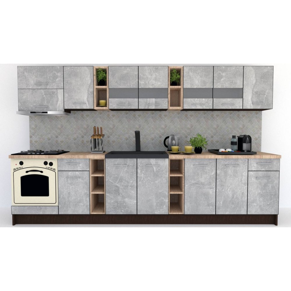 Bucatarie MARINA NEW 340 5C Wenge / Decor 4298