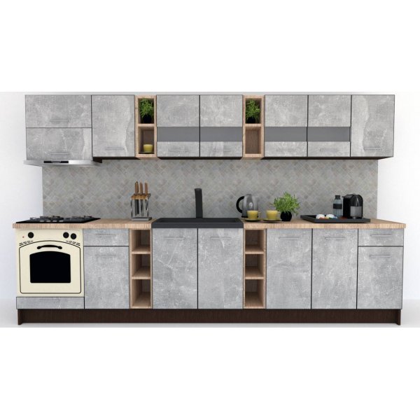 Bucatarie MARINA NEW 340 5C Wenge / Decor 4298
