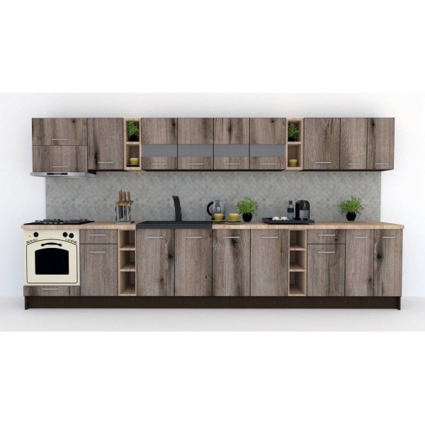 Bucatarie MARINA NEW 400 Wenge / Decor K366