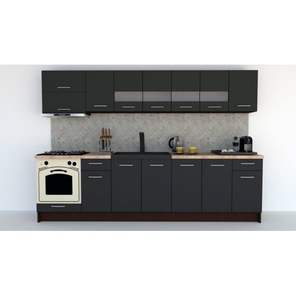 Bucatarie MARINA NEW 300 B Wenge / Decor 0164