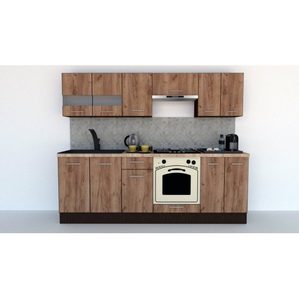 Bucatarie MARINA NEW 240 2B Wenge / Decor K004