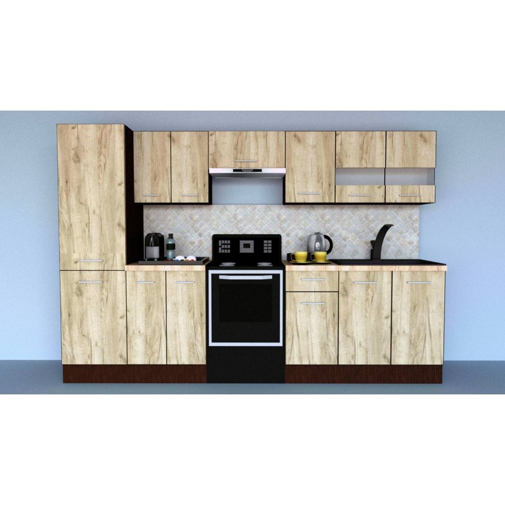 Bucatarie MARINA NEW 290 3B1 Wenge / Decor K002 Bucatarie MARINA NEW 290 3B1 Wenge / Decor K002