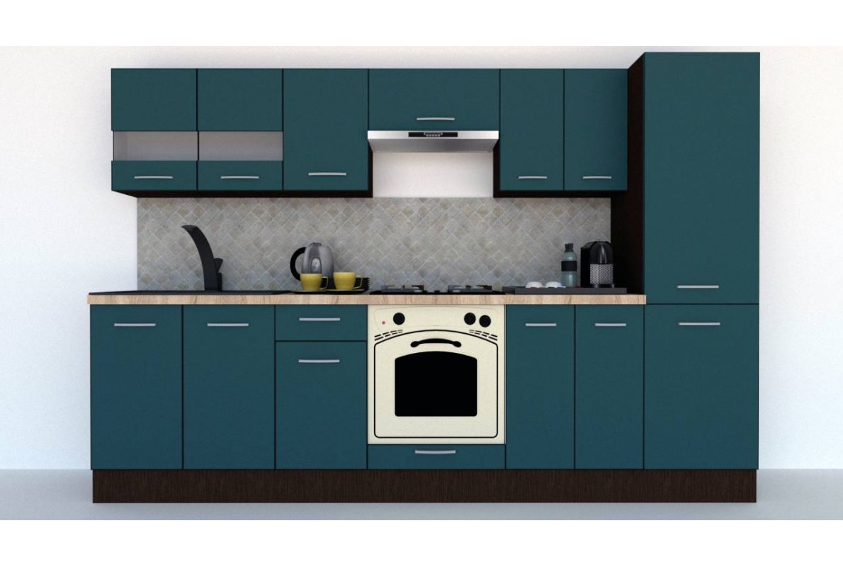 Bucatarie MARINA NEW 290 4B1 Wenge / Decor 0244 - MARINA NEW 290