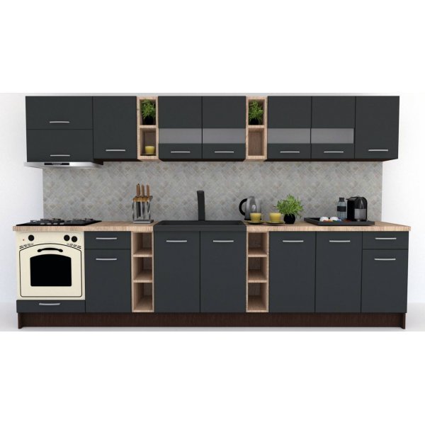 Bucatarie MARINA NEW 340 5C Wenge / Decor 0164
