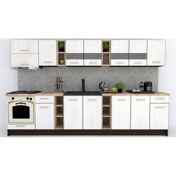 Bucatarie MARINA NEW 340 5C Wenge / Decor 8508