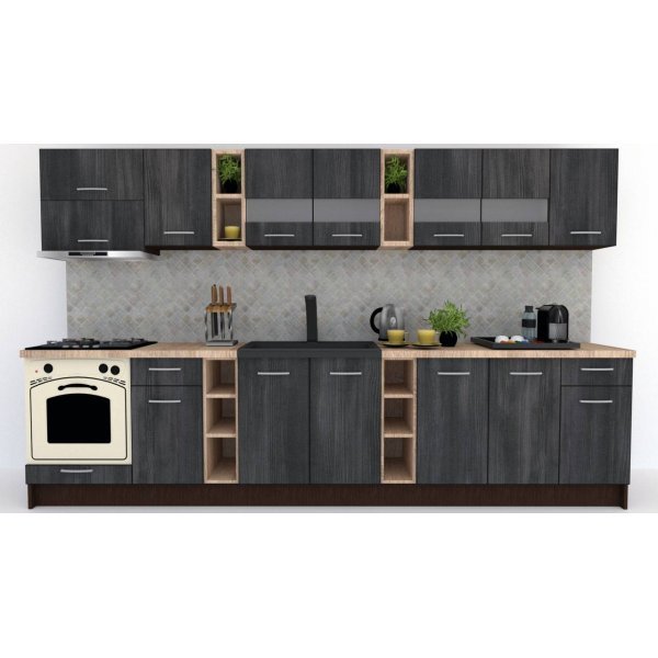 Bucatarie MARINA NEW 340 5C Wenge / Decor 8509