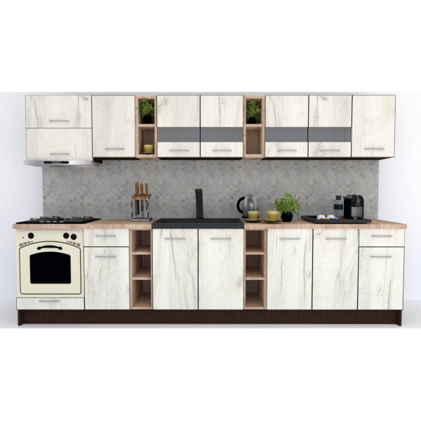 Bucatarie MARINA NEW 340 5C Wenge / Decor K001