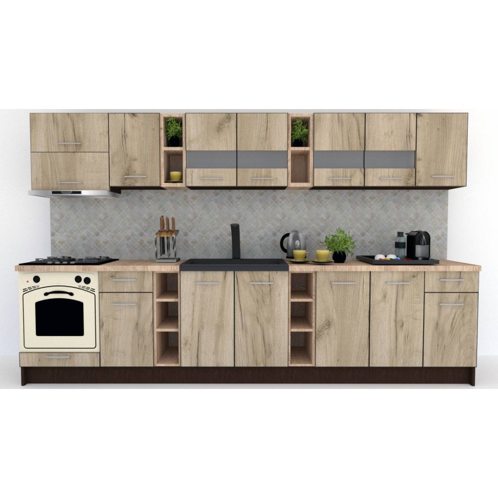 Bucatarie MARINA NEW 340 5C Wenge / Decor K002