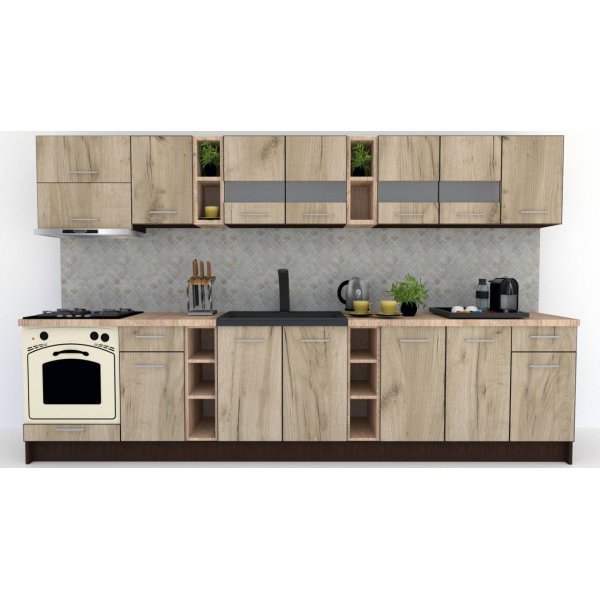 Bucatarie MARINA NEW 340 5C Wenge / Decor K002
