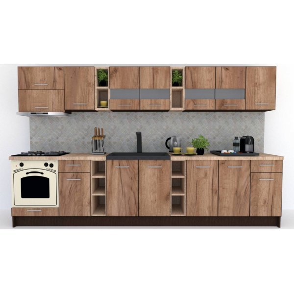 Bucatarie MARINA NEW 340 5C Wenge / Decor K004