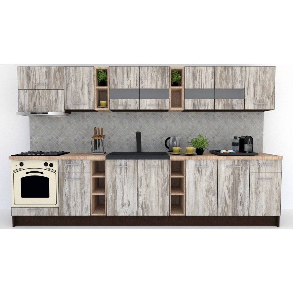 Bucatarie MARINA NEW 340 5C Wenge / Decor K084