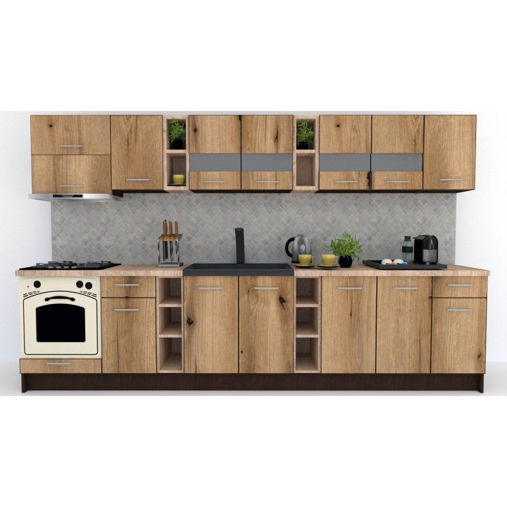 Bucatarie MARINA NEW 340 5C Wenge / Decor K365