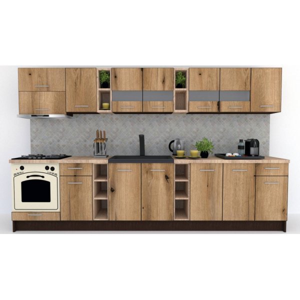 Bucatarie MARINA NEW 340 5C Wenge / Decor K365