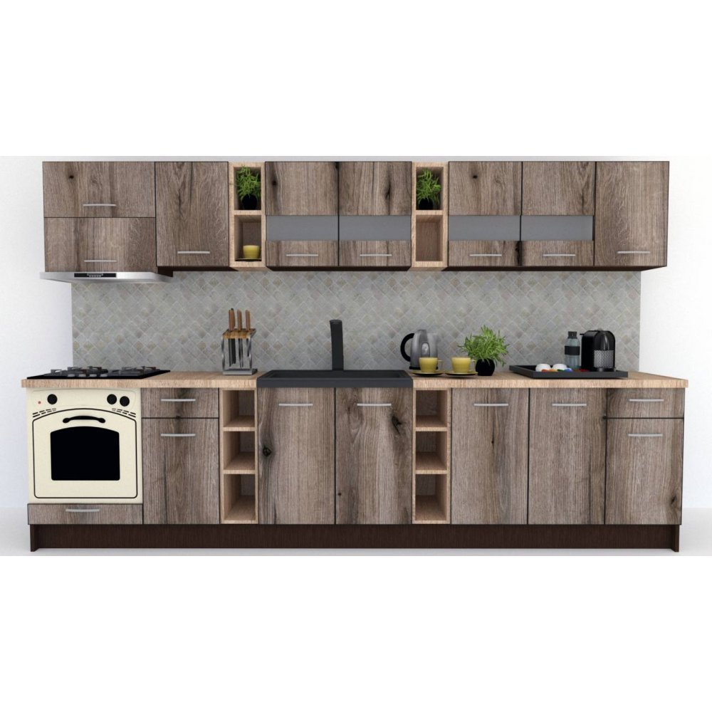 Bucatarie MARINA NEW 340 5C Wenge / Decor K366
