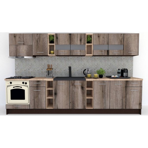 Bucatarie MARINA NEW 340 5C Wenge / Decor K366