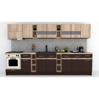 Bucatarie MARINA NEW 340 5C Wenge / Stejar Sonoma