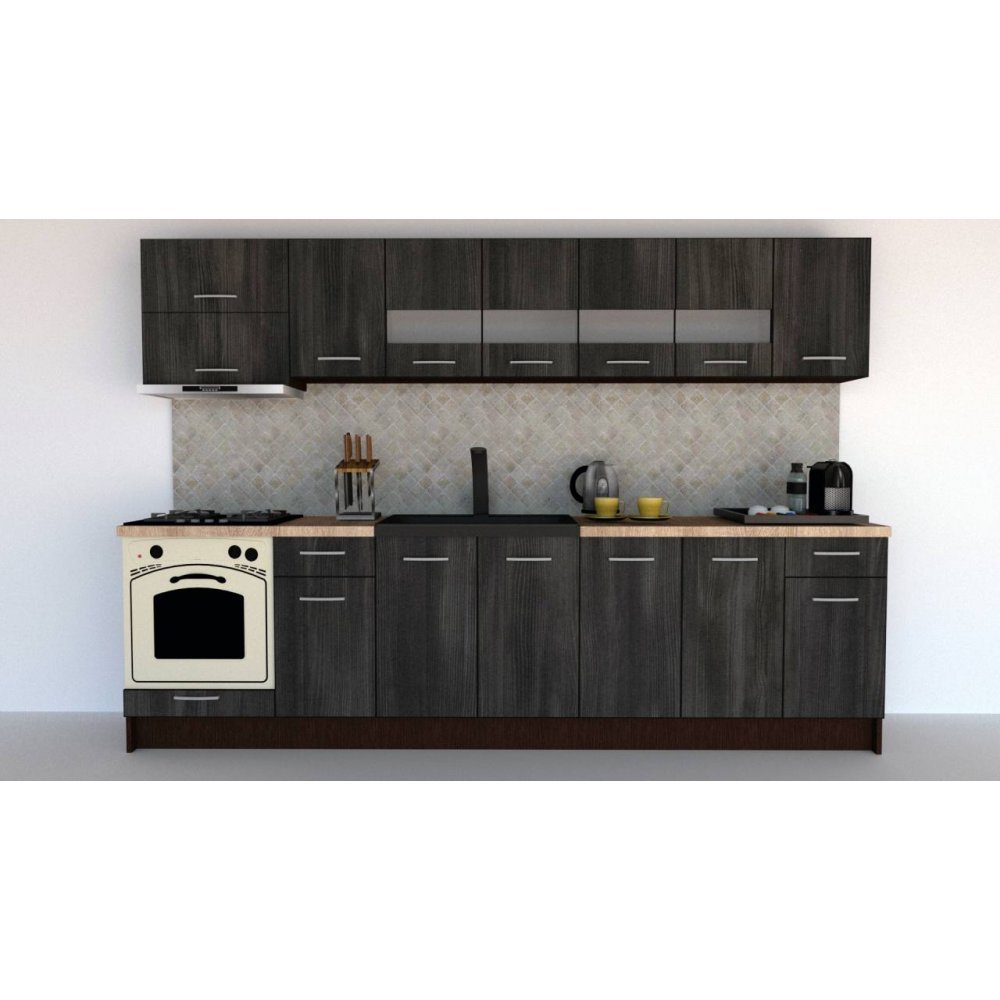 Bucatarie MARINA NEW 300 B Wenge / Decor 8509
