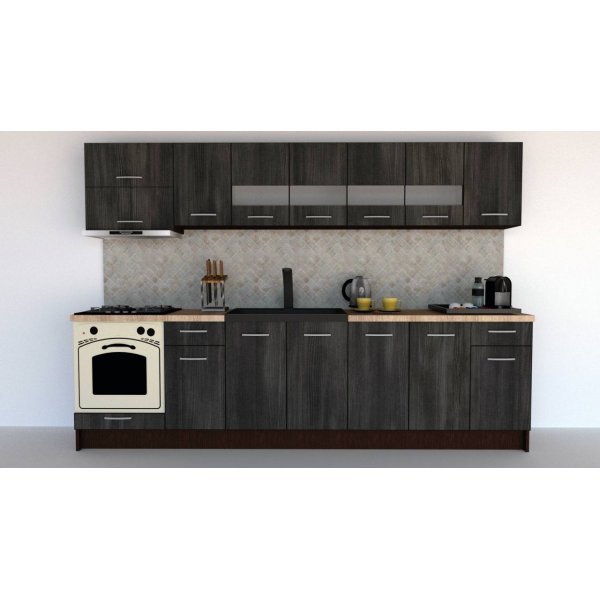 Bucatarie MARINA NEW 300 B Wenge / Decor 8509