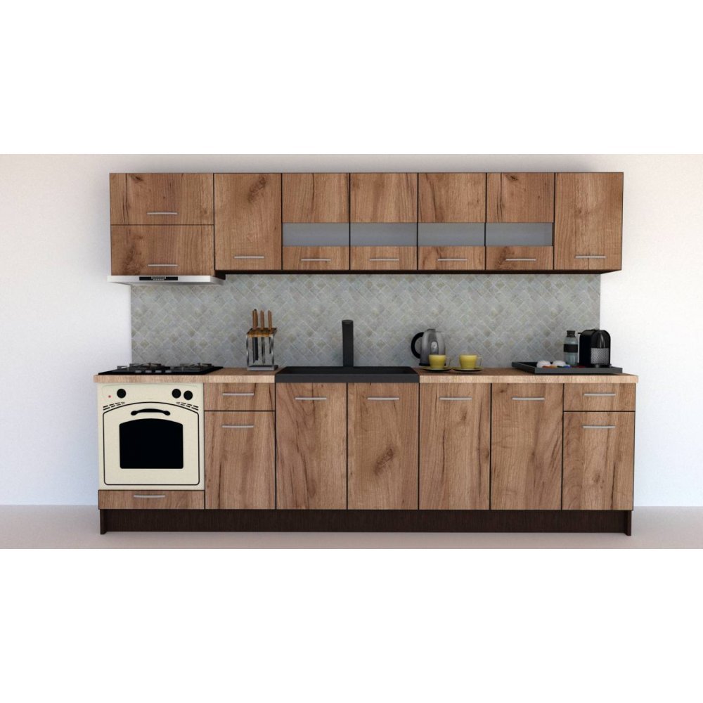 Bucatarie MARINA NEW 300 B Wenge / Decor K004