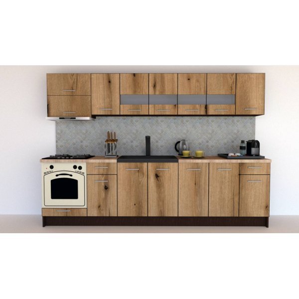 Bucatarie MARINA NEW 300 B Wenge / Decor K365