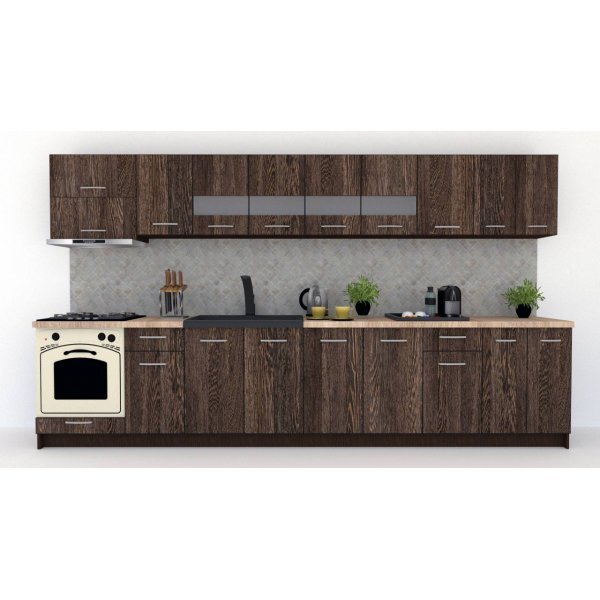 Bucatarie MARINA NEW 360 Wenge / Decor 7648