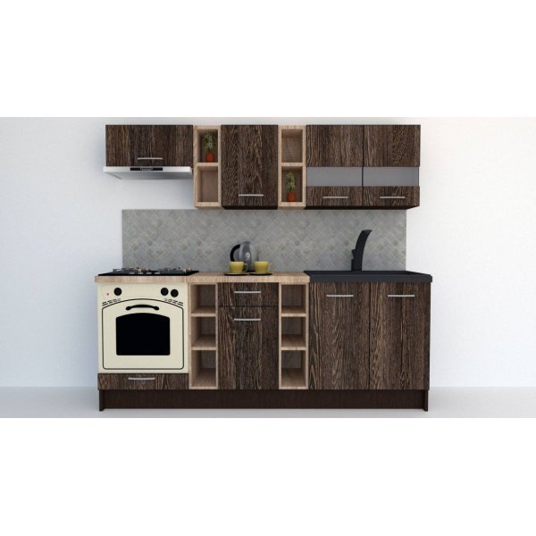 Bucatarie MARINA NEW 220 Wenge / Decor 7648