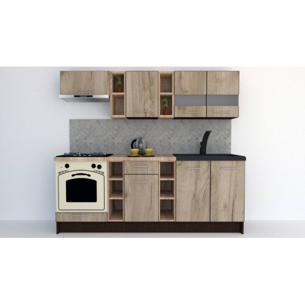Bucatarie MARINA NEW 220 Wenge / Decor K002