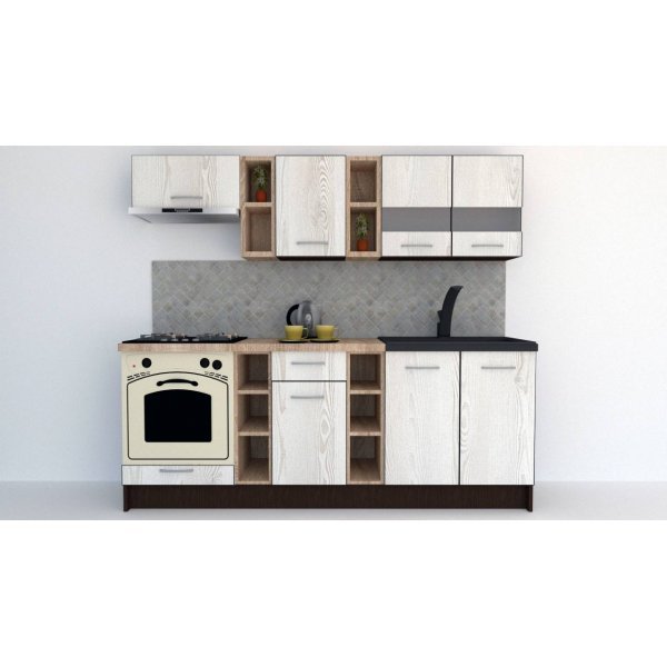 Bucatarie MARINA NEW 220 Wenge / Decor K010