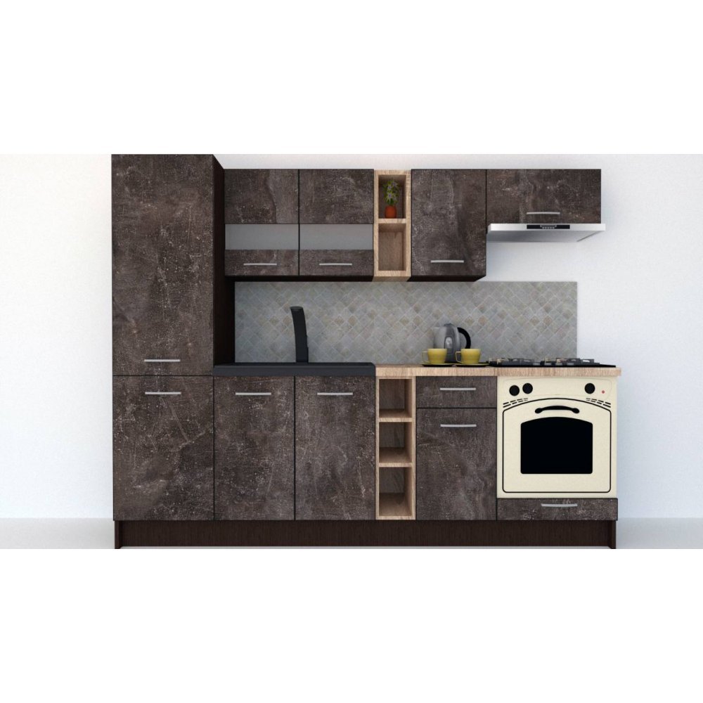 Bucatarie MARINA NEW 250 B Wenge / Decor 4299