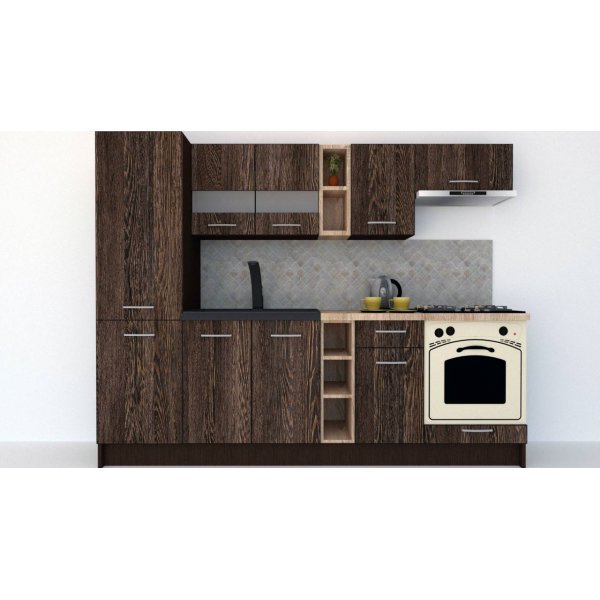 Bucatarie MARINA NEW 250 B Wenge / Decor 7648