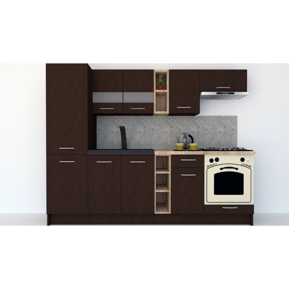 Bucatarie MARINA NEW 250 B Wenge / Decor 8548