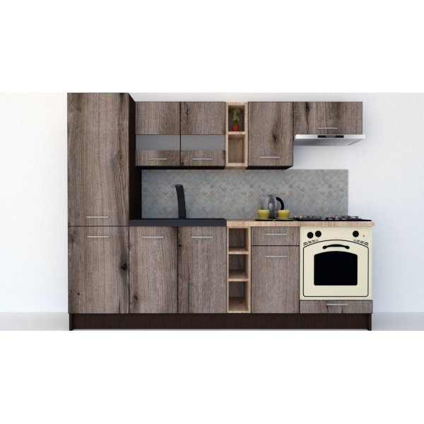 Bucatarie MARINA NEW 250 B Wenge / Decor K366