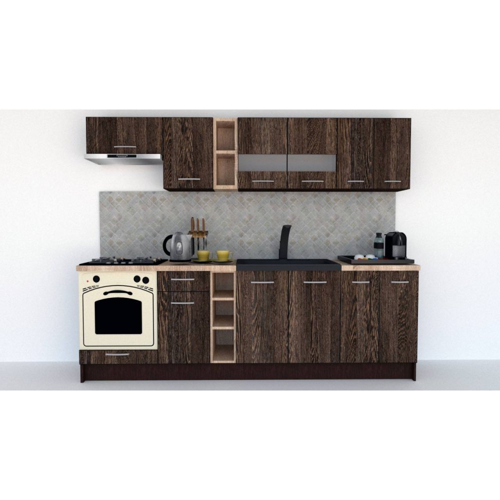 Bucatarie MARINA NEW 260 Wenge / Decor 7648