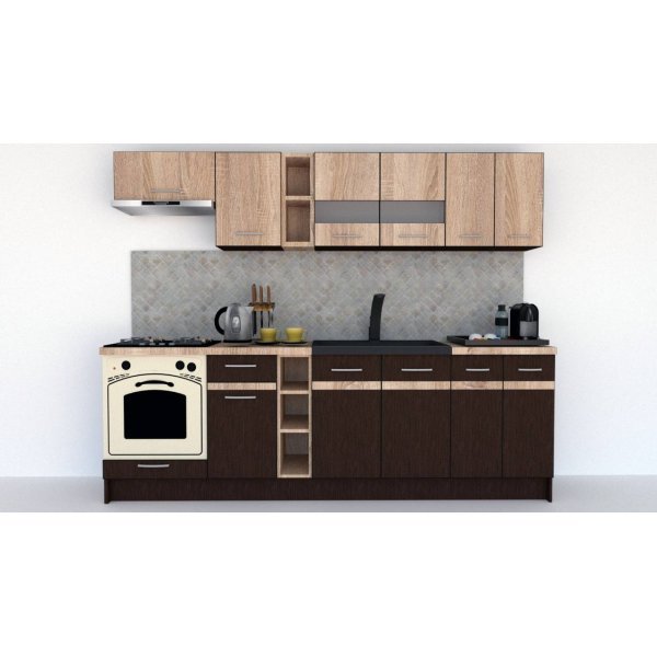 Bucatarie MARINA NEW 260 Wenge / Stejar Sonoma