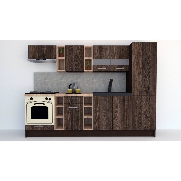 Bucatarie MARINA NEW 270 A Wenge / Decor 7648
