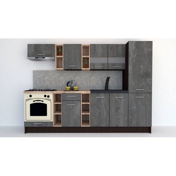 Bucatarie MARINA NEW 270 A Wenge / Decor K352