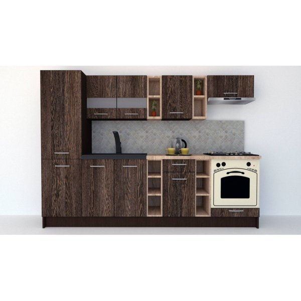 Bucatarie MARINA NEW 270 B Wenge / Decor 7648