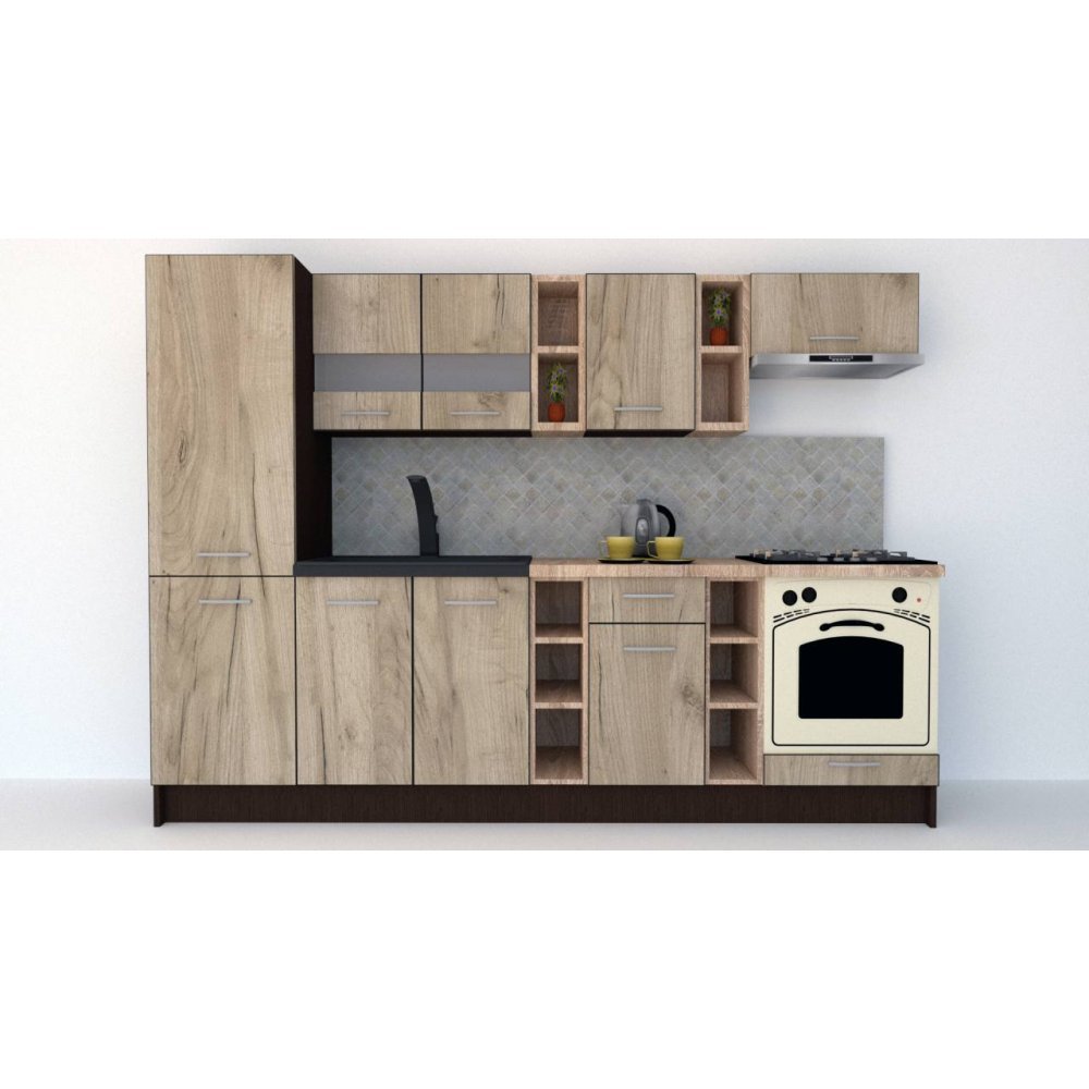 Bucatarie MARINA NEW 270 B Wenge / Decor K002