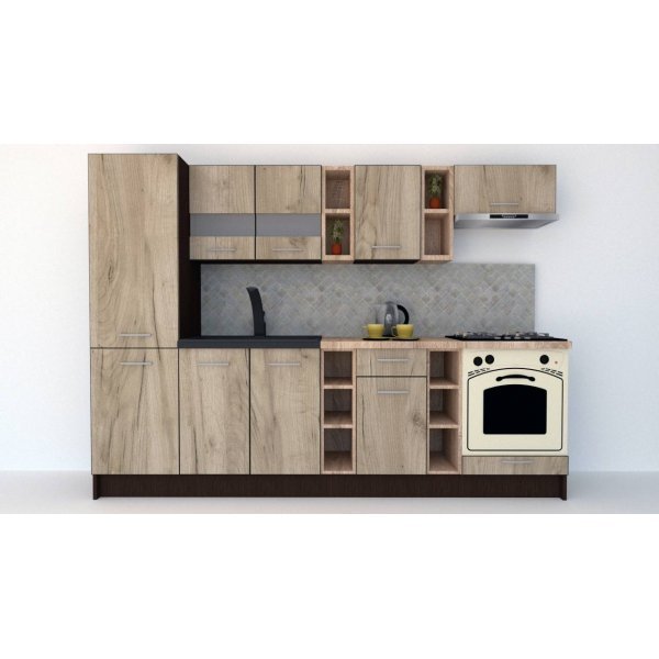 Bucatarie MARINA NEW 270 B Wenge / Decor K002
