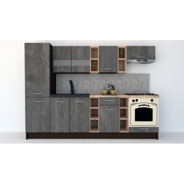 Bucatarie MARINA NEW 270 B Wenge / Decor K352