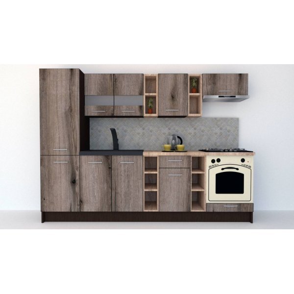 Bucatarie MARINA NEW 270 B Wenge / Decor K366