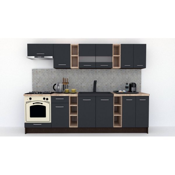 Bucatarie MARINA NEW 280 B Wenge / Decor 0164
