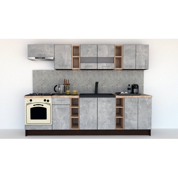 Bucatarie MARINA NEW 280 B Wenge / Decor 4298