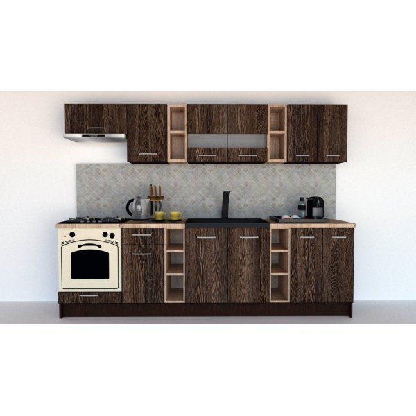 Bucatarie MARINA NEW 280 B Wenge / Decor 7648