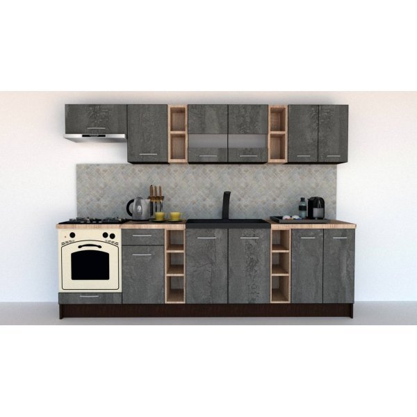 Bucatarie MARINA NEW 280 B Wenge / Decor K352