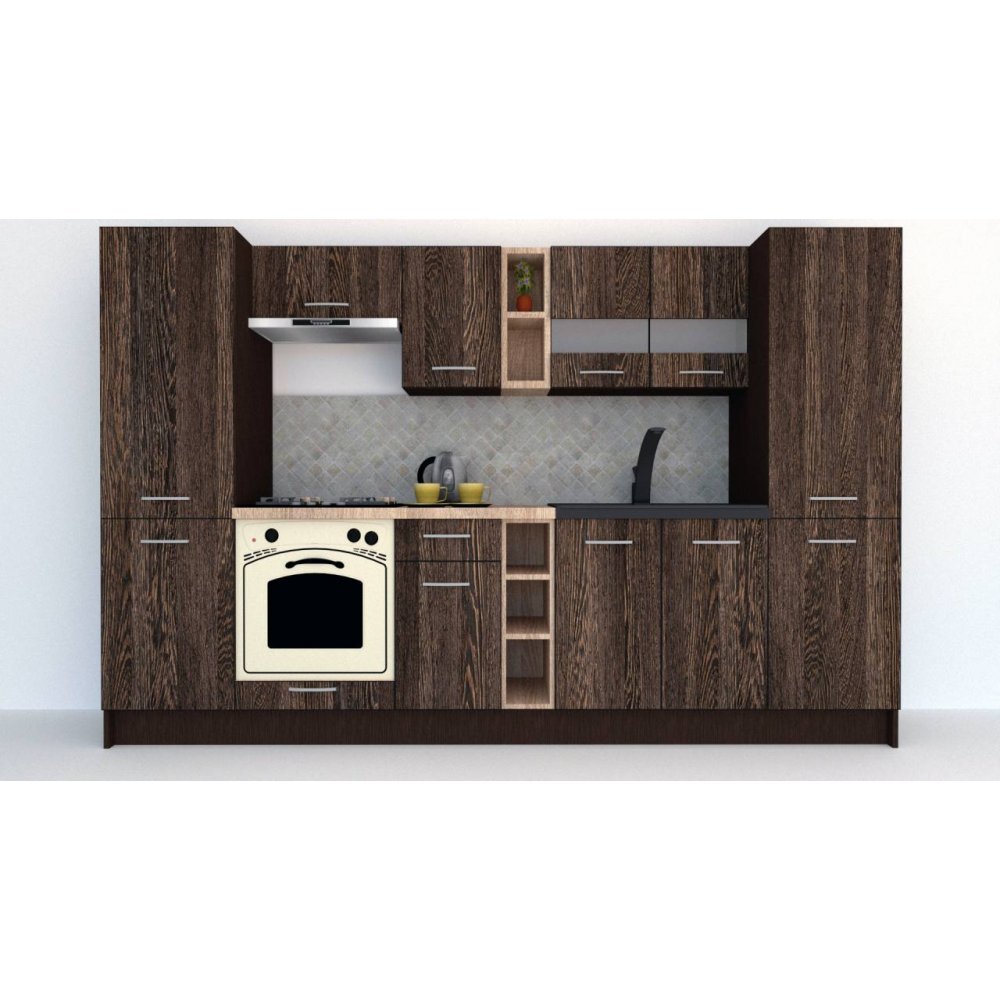 Bucatarie MARINA NEW 300 A Wenge / Decor 7648