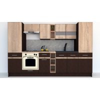 Bucatarie MARINA NEW 300 A Wenge / Stejar Sonoma