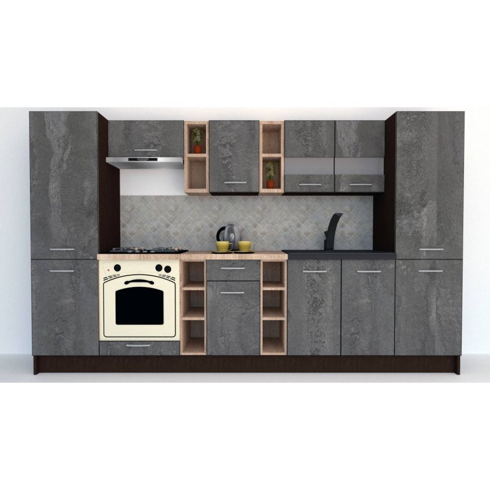 Bucatarie MARINA NEW 320 A Wenge / Decor K352
